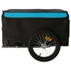 vidaXL Rimorchio per biciclette nero e blu 45 kg di ferro Anteprima dell’immagine prodotto 6