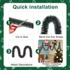 XINZI Weihnachtsgirlande 15m, Tannengirlande mit roten Produktbild-Vorschau 5