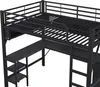 Lit mezzanine en métal 140 x 200 cm, lit gaming avec Voir les images du produit 10