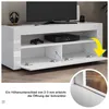 SONNI Lowboard Armoires TV Blanc brillant avec éclairage Voir les images du produit 5