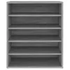 vidaXL Botník Grey Sonoma 60x35x70 cm Dřevěný materiál Náhled obrázku produktu 4