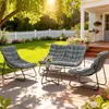 Outsunny Stahl Gartenmöbel Set 4 Personen wetterfest Produktbild-Vorschau 8