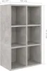 vidaXL Bibliothèque/Sideboard gris béton 66x30x98 cm Bois Voir les images du produit 18