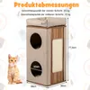 COSTWAY 3-stöckige Kratztonne Katzentonne, Kratzbaum mit Produktbild-Vorschau 3
