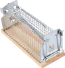A metal and wood live mouse trap is shown against a white background. Voir les images du produit