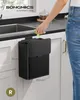 SONGMICS závěsný odpadkový koš, 8 l ocelový odpadkový koš s Náhled obrázku produktu 3