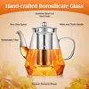 Teekanne mit Siebeinsatz, 1.2L Glas Teekanne mit Sieb, Produktbild-Vorschau 2
