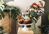 Cake Topper Dinosaure 8-12cm 6pcs Set Vert / Marron / Lilas Voir les images du produit 2