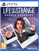 The image is a video game cover for 'Life Is Strange: Double Exposure' on PS5. It features the game's protagonist, Max Caulfield, with her hands outstretched, framed by two polaroid photos. The background depicts a starry sky with a nebula effect. Náhled obrázku produktu