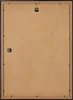 The back of a black picture frame with a brown backing board and two hanging brackets. Produktbild-Vorschau