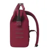Side view of a burgundy backpack on a white background. Produktbild-Vorschau