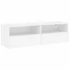 A white TV stand with two compartments and two drawers, shown against a white background. Podgląd zdjęcia produktu