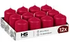 Stumpenkerzen Ø4cm x 6cm Rubinrot 12er Pack Produktbild-Vorschau 1