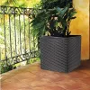 Samozavlažovací květináč umělý ratan Lafiora 36 x 36 cm Náhled obrázku produktu 2