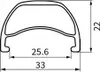 Dartmoor Shield 27,5" Felge, 32 Löcher, matt rot eloxiert Produktbild-Vorschau 2