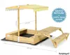 needs&wants® Holz Sandkasten mit Picknicktisch und Dach, Produktbild-Vorschau 4