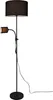 A black floor lamp with a reading light. Produktbild-Vorschau