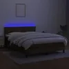 vidaXL Boxspringbett mit Matratze & LED Dunkelbraun 140x190 Produktbild-Vorschau 11