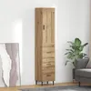vidaXL Highboard Artisan-Eiche 34,5 x 34 x 180 cm Produktbild-Vorschau 3