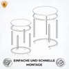 FORTENA  Couchtisch Set 2er Rund, Eiche Optik/Schwarz, Produktbild-Vorschau 11