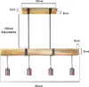 ZMH Pendelleuchte Vintage Holz Esstischlampe Retro Produktbild-Vorschau 7