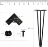 Silné čtvercové nohy z hliníku 45 cm pro stoly a skříně, Náhled obrázku produktu 2