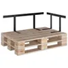 vidaXL Oparcie do sofy z palet czarne 110 cm żelazo Podgląd zdjęcia produktu 4
