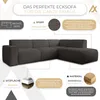 AX LIVING Couch Sofa L Form Didim L Grau – 292 cm, stilvoll Produktbild-Vorschau 5
