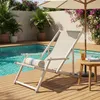 2er Set Strandliegen Liegestühle Sonnenliegen mit Armlehnen Produktbild-Vorschau 2