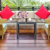 Outsunny tuintafel, eettafel voor de tuin met uitschuifbaar Productafbeelding-voorbeeld 2