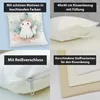 Flauschiges Kuschelkissen mit süßem Katzenmotiv 40x40cm Produktbild-Vorschau 4