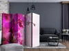 Paraván jednostranný Kvety 225x172 cm 5-dielny sivý Náhľad obrázku produktu 2