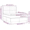 vidaXL Boxspringbett mit Matratze Taupe 140x200 cm Stoff Produktbild-Vorschau 6
