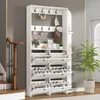 Merax Garderobe mit 6 Klapptüren und Haken,  3-in-1 Produktbild-Vorschau 5