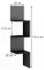 Mensola ad angolo Vicco Paolo Nero 28 x 116.4 cm, Model Anteprima dell’immagine prodotto 1