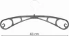 A gray plastic clothes hanger with a white hook is shown against a white background. Produktbild-Vorschau