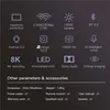 A grid of icons and text describing product features and specifications. Voir les images du produit