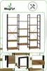 BEGRYF Regał na książki duży olcha półki 161x28x171 regał Podgląd zdjęcia produktu 2