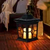 2er Set LED Solarlaterne, Erdspieß, Kerze, schwarz, H 68 cm Produktbild-Vorschau 2