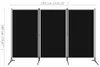 vidaXL 3-dílný dělič místností černý 260x180 cm Náhled obrázku produktu 4