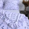 Baumwolle Bettwäsche Mit Rüschen Set Schlafzimmer Produktbild-Vorschau 2