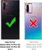 Two phone backs are shown, one with a green checkmark indicating it fits, and another with a red X indicating it does not fit. Text below specifies compatibility. Náhľad obrázku produktu