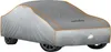 A car covered with a gray car cover with orange trim, shown from a three-quarter front view. Náhled obrázku produktu