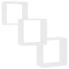 vidaXL Cube Wandregale Weiß 68x15x68 cm Holzwerkstoff Produktbild-Vorschau 4