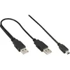 InLine USB Mini-Y-Kabel, 2x Stecker A an Mini-B Stecker Produktbild-Vorschau 1