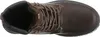 A top-down view of a brown leather boot with laces. Produktbild-Vorschau