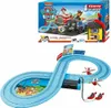 A Paw Patrol Carrera First race track set, shown both in its packaging and assembled. Voir les images du produit