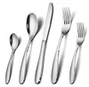 A set of polished stainless steel cutlery arranged on a white background. Produktbild-Vorschau