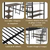 A collage of four images showcasing different features of a bunk bed with a desk and storage. Podgląd zdjęcia produktu
