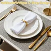 12x Goldene Serviettenringe aus Metall, Halbkreis D-Form, Produktbild-Vorschau 4